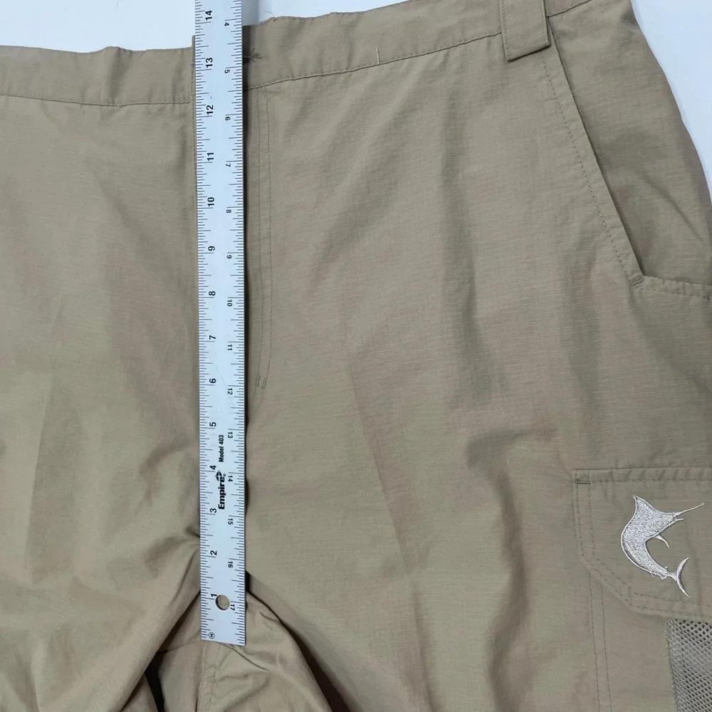 Lot 2 New Reel Legends Mens XL Tarpon Cargo Shorts Bundle Grey Tan Utility Gorp